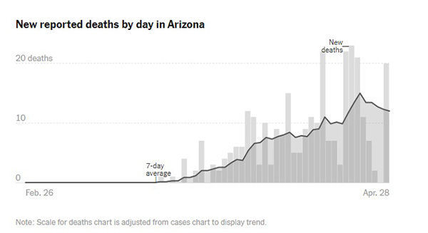 arizona deaths per day chart ny times